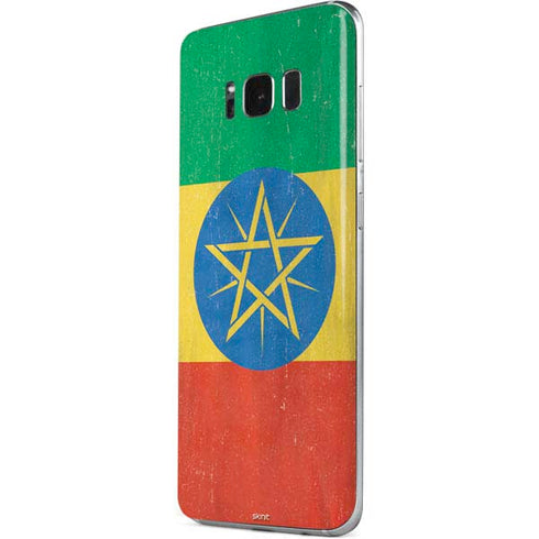 Ethiopia Flag Distressed Galaxy S8 Skin