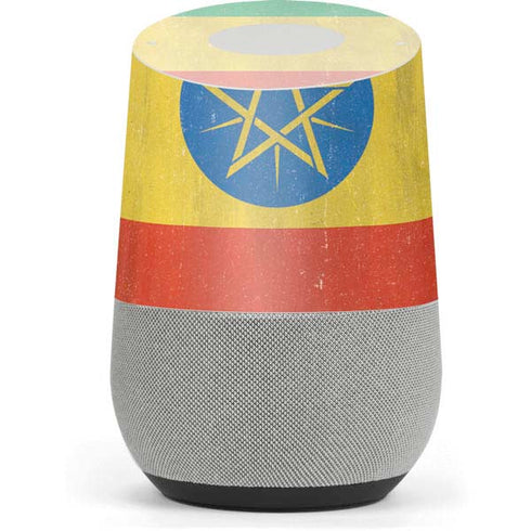 Ethiopia Flag Distressed Google Home Skin