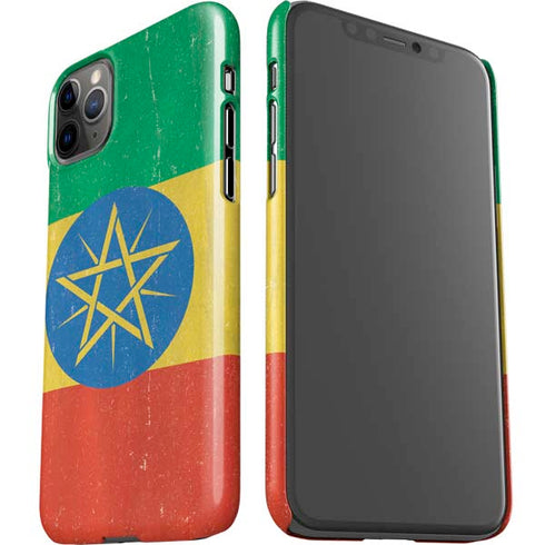 Ethiopia Flag Distressed iPhone 11 Pro Max Lite Case
