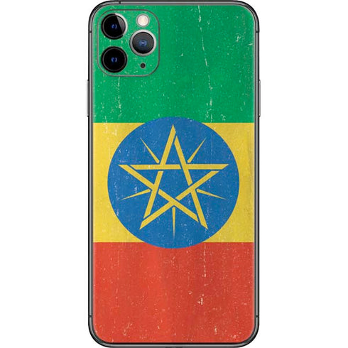 Ethiopia Flag Distressed iPhone 11 Pro Max Skin