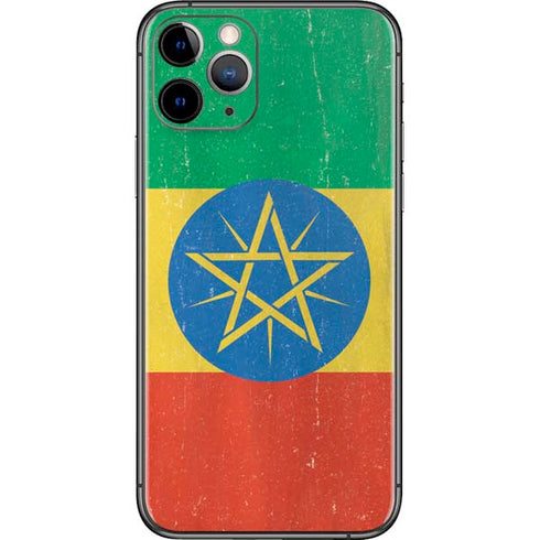 Ethiopia Flag Distressed iPhone 11 Pro Skin