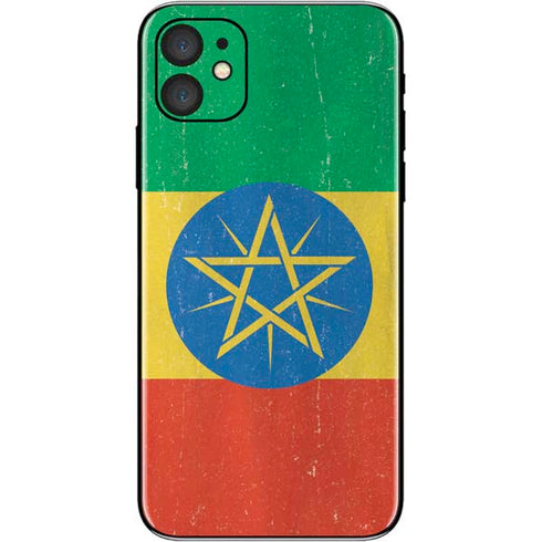 Ethiopia Flag Distressed iPhone 11 Skin