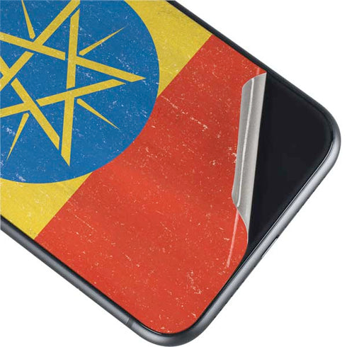 Ethiopia Flag Distressed iPhone 11 Skin