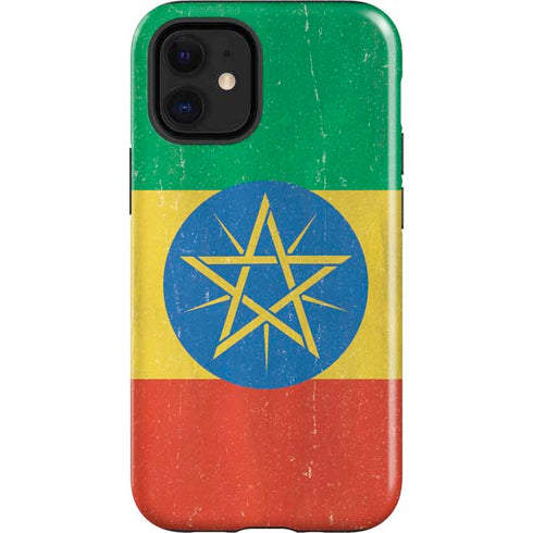 Ethiopia Flag Distressed iPhone 12 Mini Impact Case