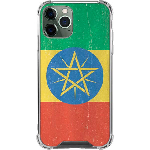 Ethiopia Flag Distressed iPhone 12 Pro Max Clear Case