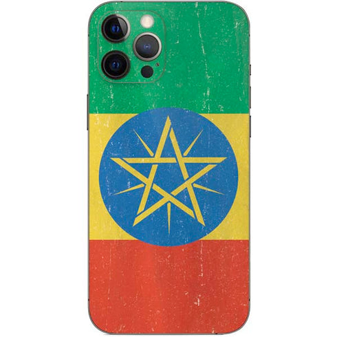 Ethiopia Flag Distressed iPhone 12 Pro Max Skin
