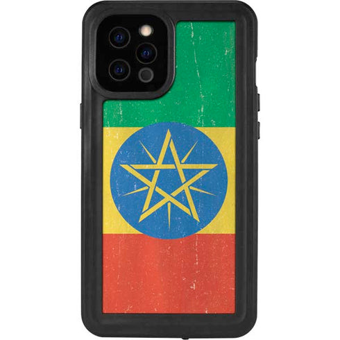 Ethiopia Flag Distressed iPhone 12 Pro Max Waterproof Case