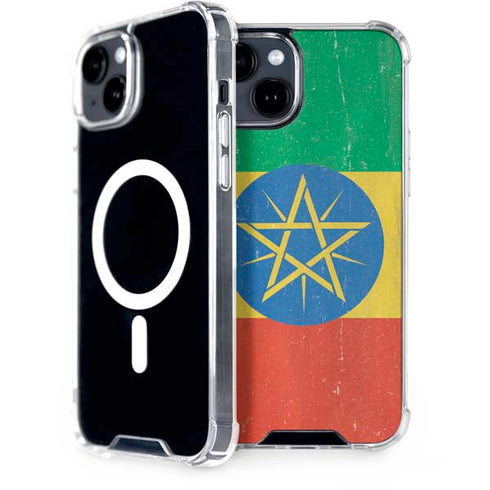 Ethiopia Flag Distressed iPhone 13 MagSafe Case