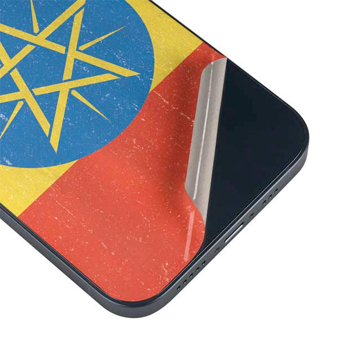 Ethiopia Flag Distressed iPhone 15 Plus Skin