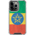 Ethiopia Flag Distressed iPhone 14 Pro Clear Case