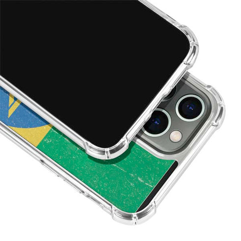 Ethiopia Flag Distressed iPhone 14 Pro Clear Case