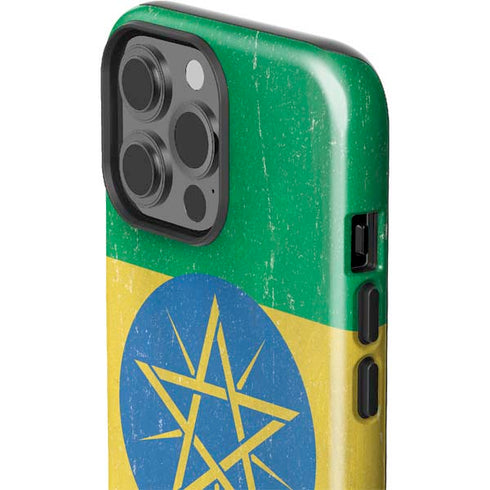 Ethiopia Flag Distressed iPhone 15 Pro Max Impact Case
