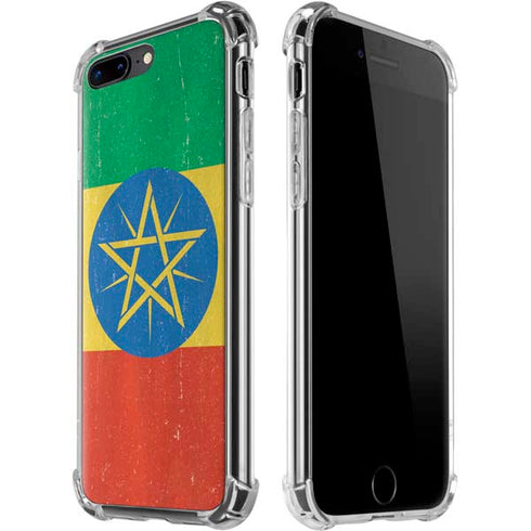 Ethiopia Flag Distressed iPhone 7/8 Plus Clear Case