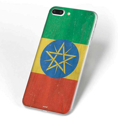 Ethiopia Flag Distressed iPhone 7 Plus Skin