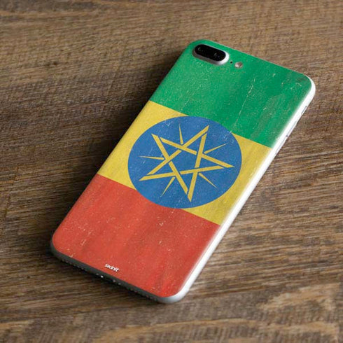 Ethiopia Flag Distressed iPhone 7 Plus Skin