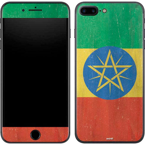 Ethiopia Flag Distressed iPhone 8 Plus Skin