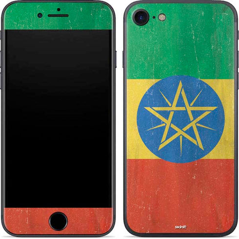 Ethiopia Flag Distressed iPhone 8 Skin