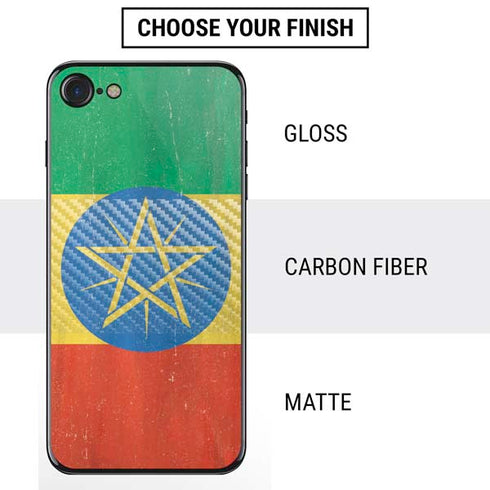 Ethiopia Flag Distressed iPhone SE (2nd & 3rd Gen) Skin