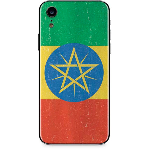 Ethiopia Flag Distressed iPhone XR Skin