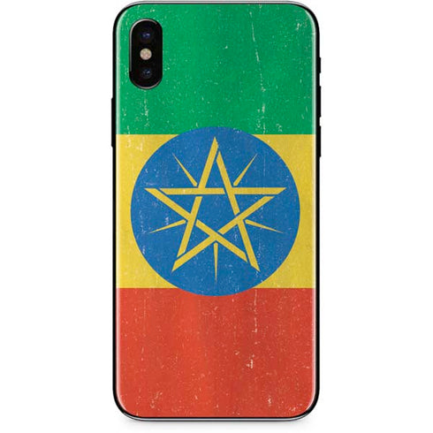 Ethiopia Flag Distressed iPhone XS Max Skin