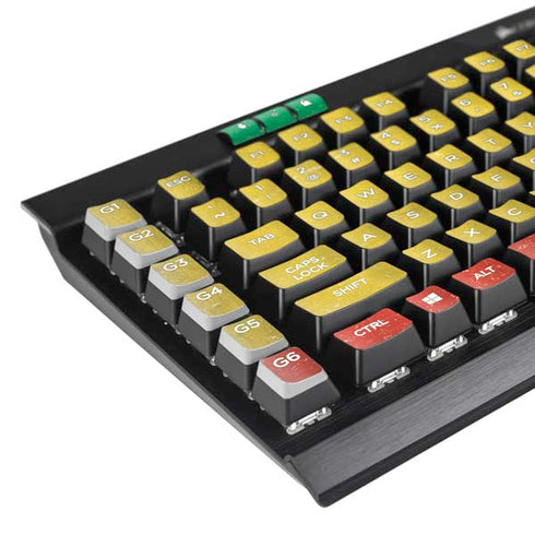 Ethiopia Flag Distressed K95 RGB PLATINUM Mechanical Gaming Keyboard Skin