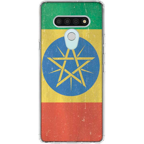 Ethiopia Flag Distressed LG Stylo 6 Clear Case