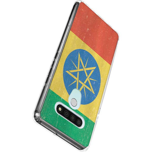 Ethiopia Flag Distressed LG Stylo 6 Clear Case