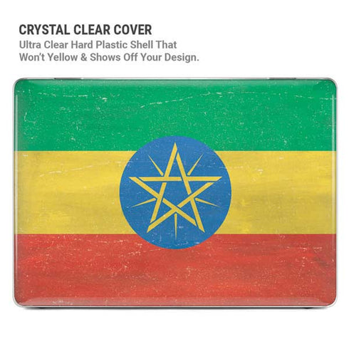 Ethiopia Flag Distressed MacBook Air 13in M1 (2021) Case plus Skin