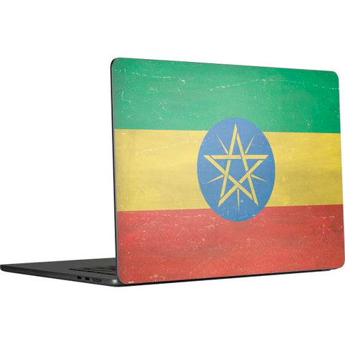 Ethiopia Flag Distressed MacBook Air 15 in (2023) Skin