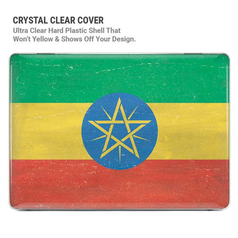 Ethiopia Flag Distressed MacBook Air 15in (2023-2025) Case plus Skin
