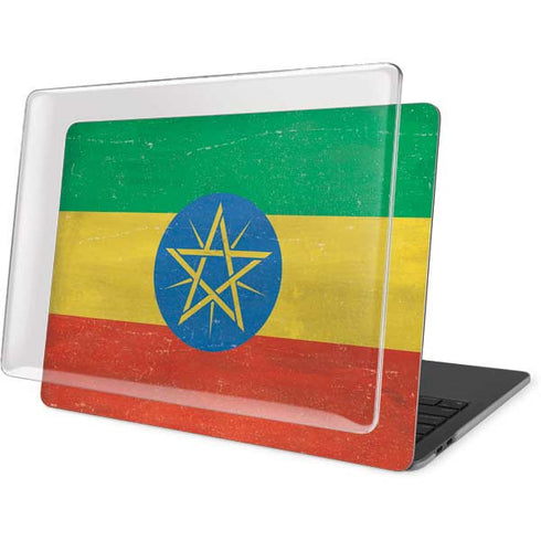Ethiopia Flag Distressed MacBook Pro 15in (2016-19) Case plus Skin