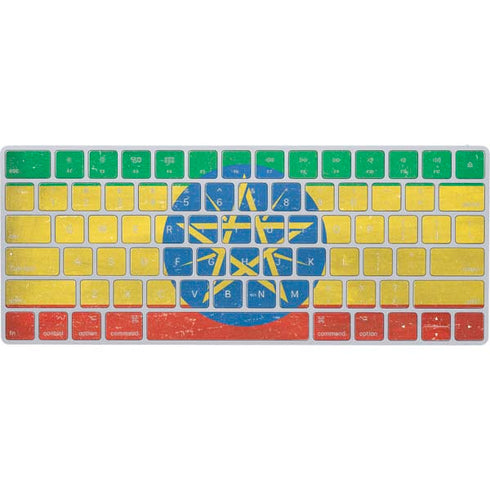 Ethiopia Flag Distressed Magic Keyboard Skin