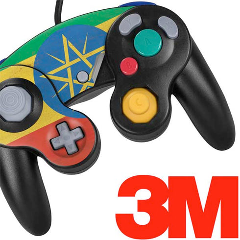 Ethiopia Flag Distressed Nintendo GameCube Controller Skin