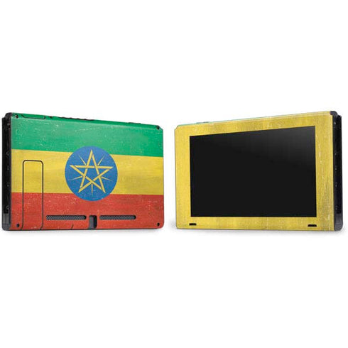 Ethiopia Flag Distressed Nintendo Switch Bundle Skin