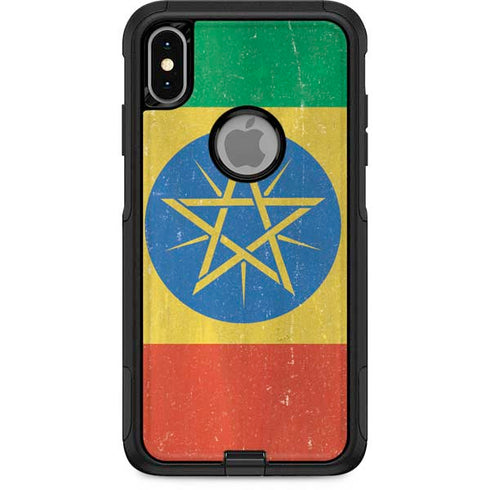 Ethiopia Flag Distressed Otterbox Commuter iPhone Skin