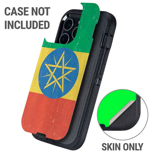 Ethiopia Flag Distressed Otterbox Defender iPhone Skin