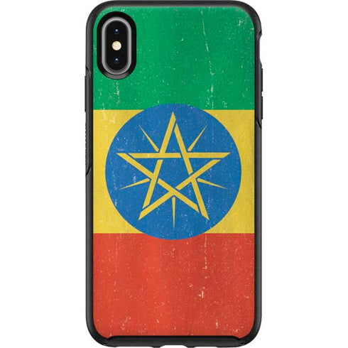 Ethiopia Flag Distressed Otterbox Symmetry iPhone Skin