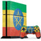 Ethiopia Flag Distressed PS4 Console and Controller Bundle Skin
