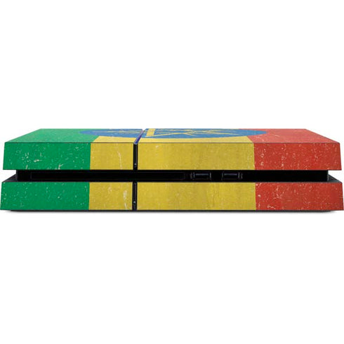 Ethiopia Flag Distressed PS4 Console Skin