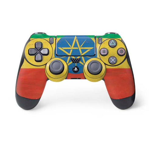 Ethiopia Flag Distressed PS4 Controller Skin