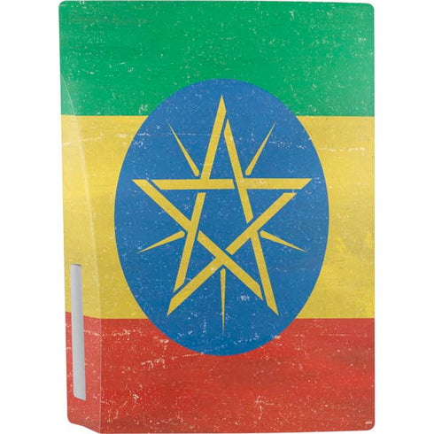 Ethiopia Flag Distressed PS5 Bundle Skin