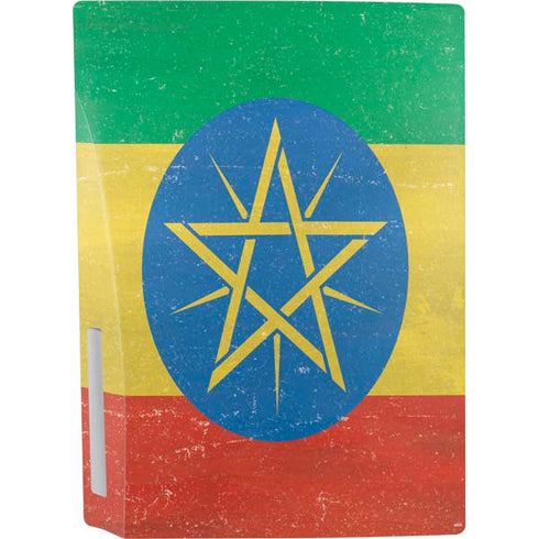 Ethiopia Flag Distressed PS5 Console Skin