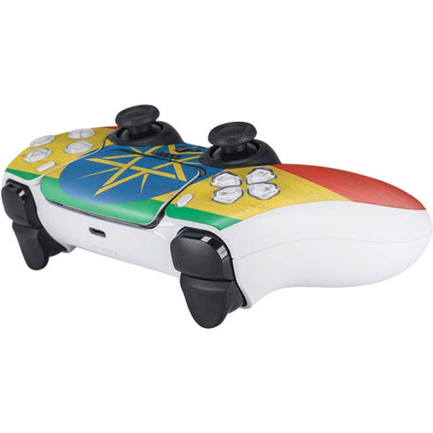 Ethiopia Flag Distressed PS5 Controller Skin
