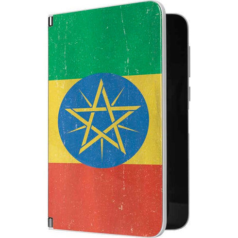 Ethiopia Flag Distressed Surface Duo Skin