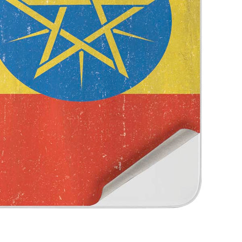 Ethiopia Flag Distressed Surface Duo Skin