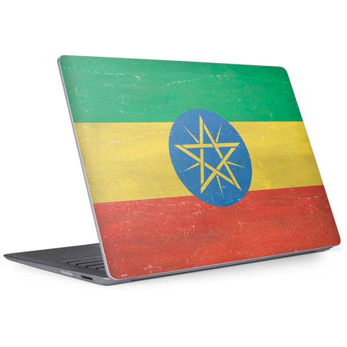 Ethiopia Flag Distressed Surface Laptop 2 Skin