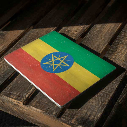 Ethiopia Flag Distressed Surface Laptop 2 Skin