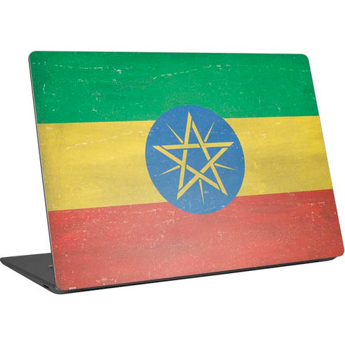 Ethiopia Flag Distressed Surface Laptop 4 15in Skin