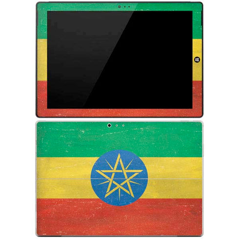 Ethiopia Flag Distressed Surface Pro 3 Skin