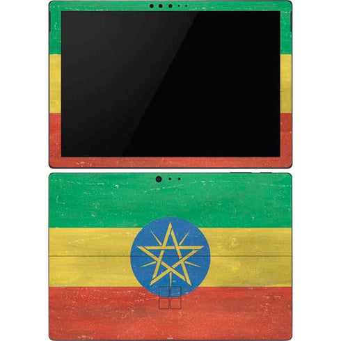 Ethiopia Flag Distressed Surface Pro 6 Skin